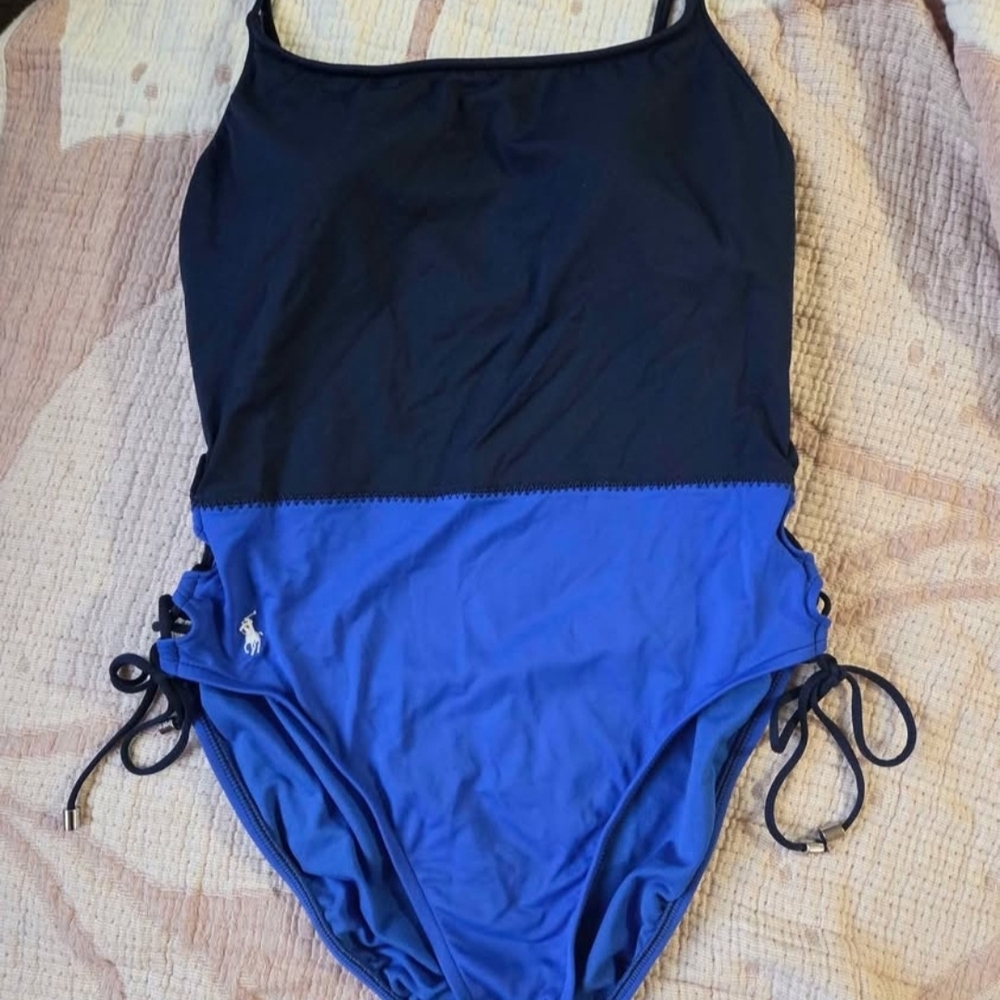 Polo by Ralph Lauren Blue and Black Swimwear